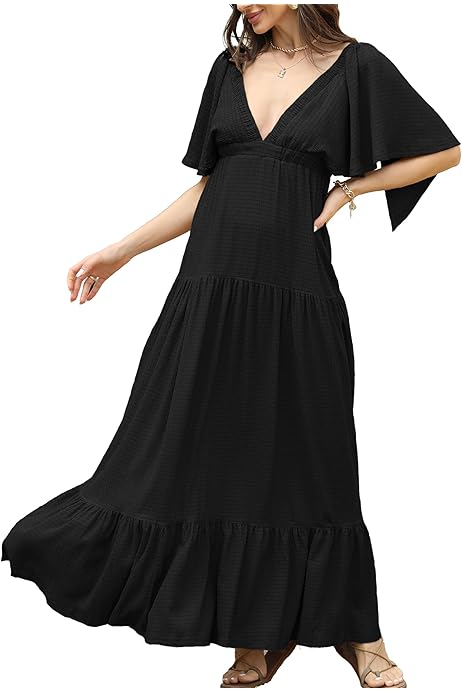 VESTIDO LARGO NEGRO